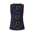 thumbnail image 6 of Goofa Colored Hearts Printed Womens Workout Tops for Women Sleeveless Yoga Shirts Athletic Running Tank Tops Sleeveless Gym Clothes Workout Apparel-X-Large, 6 of 9