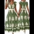 thumbnail image 2 of Vestidos de Verano para Mujer 2025, Vestidos Casuales con Mangas con Volantes, Vestidos de Playa Bohemios, Verde L, 2 of 6