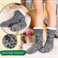 thumbnail image 3 of Eyean Womens Fuzzy Slipper Socks Winter Non Slip Thermal Fluffy Soft Fleece Lining Warm Home Grippers Socks, 3 of 6