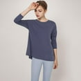 thumbnail image 3 of Long Sleeve Workout Shirts for Women Open Back Yoga Tops Athletic Clothes, 3 of 6