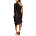thumbnail image 2 of Adrianna Papell Womens One Shoulder Sheath Bodycon Dress, Black, 4, 2 of 2
