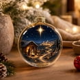 thumbnail image 3 of Sahpxhe Christmas Ornaments, Clear Ball Nativity Stable Scene Printed Hanging Decor for Christmas Tree Window Home Decorations, 3 of 6