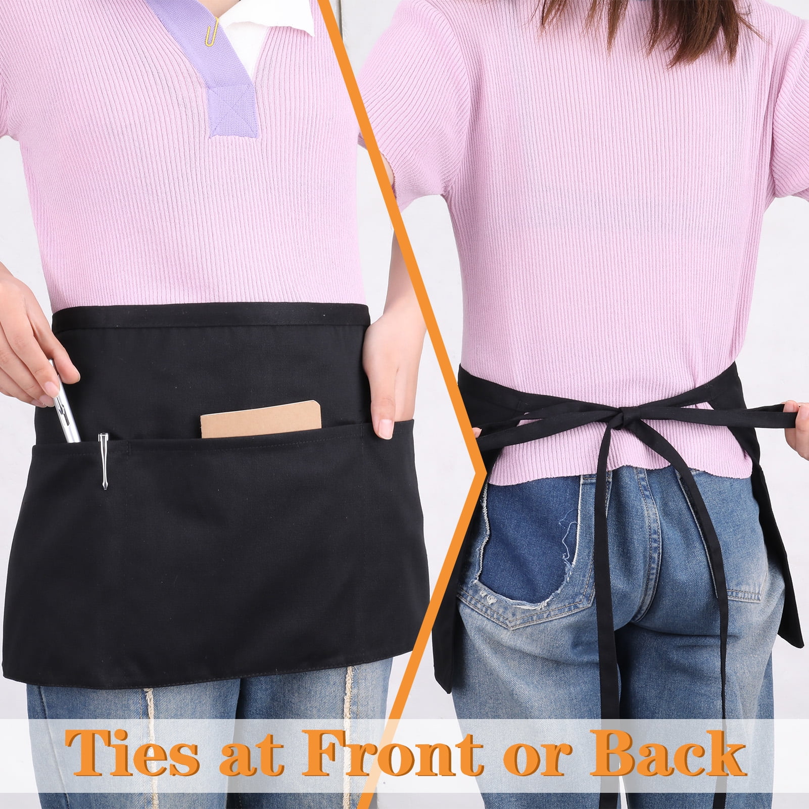 Waterproof Server Apron For Women With 5 Jamaica - View #4