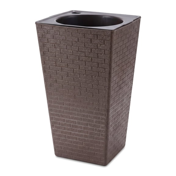 Tall Self Watering Planter with Drainage Holes, Large Square Flower Pot for Indoor Outdoor Plants, Lightweight Taper Planter for Patio