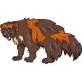 thumbnail image 2 of Wolverine Animal Cartoon Illustration Wall Mural by Wallmonkeys Peel and Stick Graphic (36 in W x 20 in H) WM127126, 2 of 4