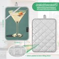 thumbnail image 6 of Yayeee Pot Holders Kitchen Heat Resistant with Pocket 7"x9.8" Cotton Oven Cooking Hot Pads, Beige Martini, 6 of 7