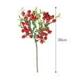 thumbnail image 4 of Happy Date 5 Colors Artificial Flowers California Berries Artificial Cranberry Stems Holly Christmas Berries for Festival Holiday and Home Décor,6Pcs, 4 of 5