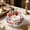 Red, variant on Blue and White Porcelain Umbrella, Chinese Blue & White Porcelain Loose Leaf Filter with Rotating Design, Multi-Purpose Tea Infuser for Kung Fu/Coffee/Brewing