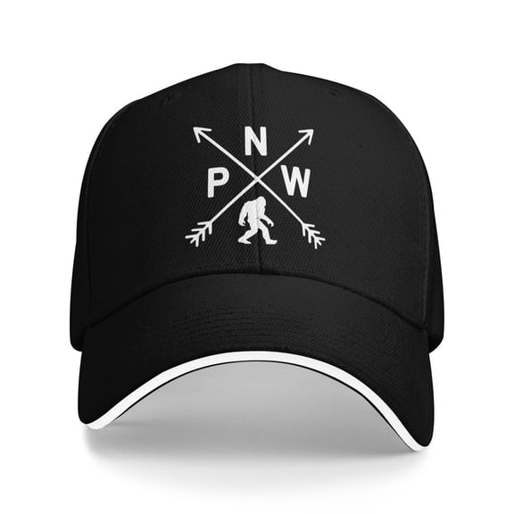 Pnw Logo Unisex Sandwich Cap Classic Baseball Capunisex Adjustable Casquette Dad Hat