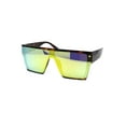 thumbnail image 2 of Star Stud Trim Robotic Shield Flat Top Plastic Sunglasses Tortoise Yellow Mirror, 2 of 4