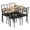 Style 2, variant on 5 PCS Kitchen Table and Chairs,Dining Room Table Set for 4 with Chairs,Kitchen Table Set Metal and Wood Rectangular Dining Table for Small Space,Apartment,Breakfast