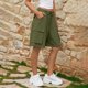 thumbnail image 3 of MKLEKYY Pantalones Cortos Holgados E Informales para Mujer, Cómodos, con Cinco Divisiones y Bolsillos Elásticos., 3 of 4