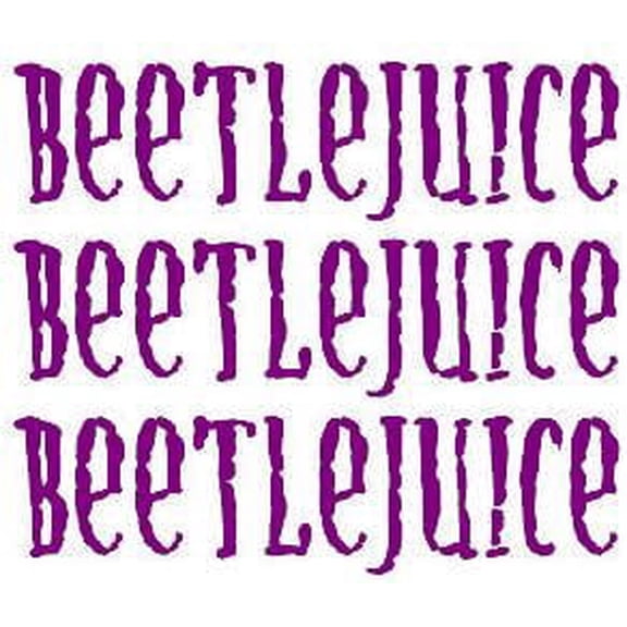 Car Decal Beetlejuice Beetlejuice Beetlejuice 6 Inch Professional Sticker for Truck, Car, Tumbler, Cup, Laptop, Decor, Locker, Table, Window Black