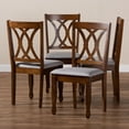 thumbnail image 5 of Baxton Studio Augustine Modern and Contemporary Grey Fabric Upholstered and Walnut Brown Finished Wood 4-Piece Dining Chair Set, 5 of 7