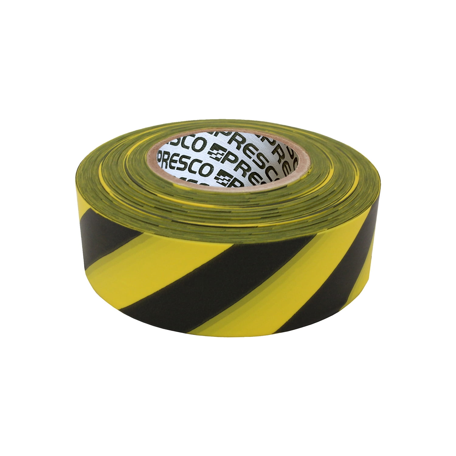 1-3/16 in Yellow/Red Stripe x 300 ft. Presco Stripe Roll Flagging Tape 