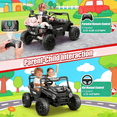 thumbnail image 4 of Funcid 24 Volt 2-Seater Ride on Toys, Ride on Cars with Remote Control, Metal Frame, 2 XL Electric Car for Kids, Power Car Wheels, UTV w/ Bluetooth, Music, 3 Speeds, Spring Suspension, Black, 4 of 7