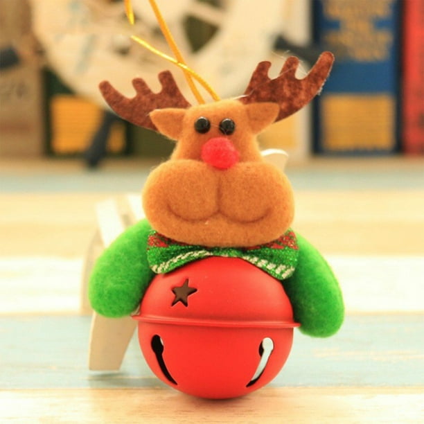 Adornos de tela navideños - Adornos de anciano, muñeco de nieve y renos, 7x5x10cm, set de 3 para árbol y decoración navideña