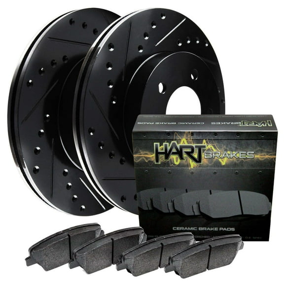 Hart Brakes Ensemble de Freins et Rotors avant /plaquettes de Frein Avant/ Rotors et Plaquettes de Frein/ Plaquettes et Rotors de Frein en Céramique /convient aux Jeep Cherokee 2014-2021