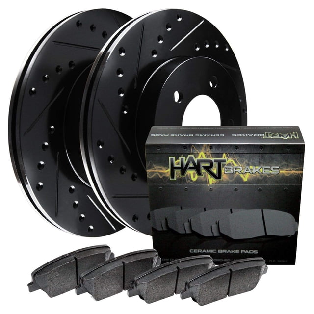 Kit De Frenos Y Rotores Traseros Hart Brakes |Pastillas De Freno Traseras| Rotores Y Pastillas De Freno| Pastillas Y Rotores De Freno Cerámicos - Bhcr.67077.02