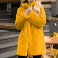 thumbnail image 2 of Fanxing ChristmasDeals Clearance Women Winter Sherpa Warm Coat Faux Fur Fleece Open Front Cardigan Fluffy Long Coat Outerwear Yellow XXL Christmas Gift Clearance 2025, 2 of 5
