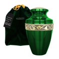 thumbnail image 1 of Urna funeraria Trupoint Memorials, griega, verde y dorada, para adultos, 1 of 6