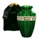 thumbnail image 1 of Urna funeraria Trupoint Memorials, griega, verde y dorada, para adultos, 1 of 6