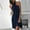 Navy Blue, variant on summer dress Women's Summer Halter Neck Loose Irregular Hem Casual Dress Beach Dress Sleeveless Maxi dress Halter Navy Blue