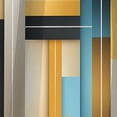 thumbnail image 4 of Designart "Chic Urban Stripes III" Striped Blackout Yellow, Blue Curtain 1 Panel, 4 of 4