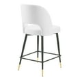 thumbnail image 4 of Modway Rouse Performance Velvet Counter Stool in White, 4 of 7