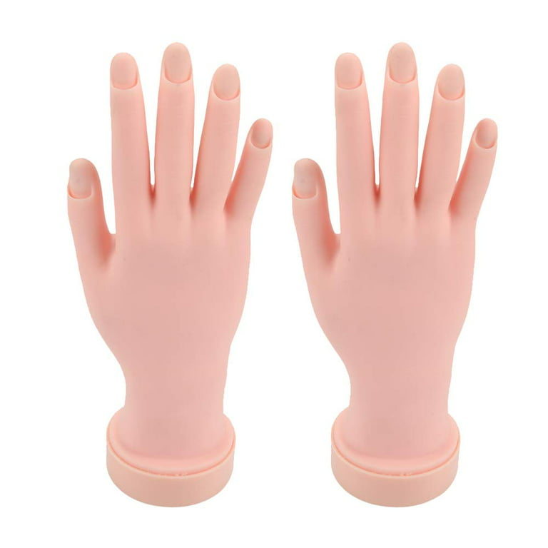 CIICII Practice Hand for Acrylic Nails-Fake Nail Hand Practice for Fake  Nails, Flexible Movable Practice Nail Hand for Acrylic Nail Kit, Maniquin  Hand