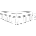 thumbnail image 5 of UniVerse Wrap Around Bed Skirt Three Fabric Sides Elastic Dust Ruffled 14 Inch Tailored Drop,Easy to Install Fade Resistant-White, Queen/King, 5 of 11