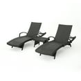 thumbnail image 4 of Lawson Outdoor Wicker Arm Chaise Lounges with Wicker Side Table, Set of 2, Grey, 4 of 7