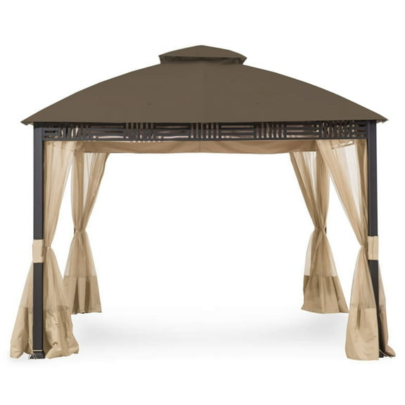 Garden Winds Replacement Canopy Top Cover for Westbrook Gazebo - Riplock 350 - Nutmeg