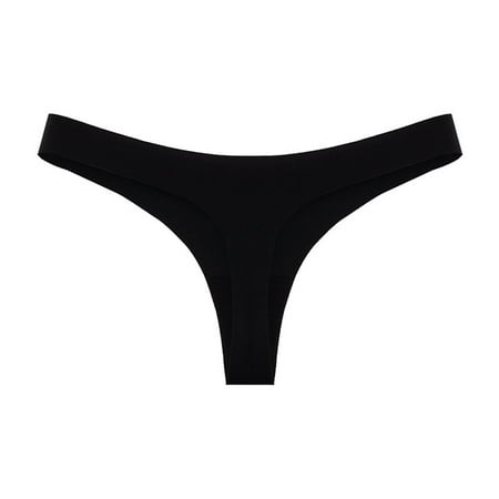 

ZMHEGW Briefs For Women Hot Girls Low Waist Panty Bikini String Seamless Thongs Solid Nylon Ice Silk Women s Underwear Seamless