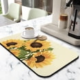 thumbnail image 2 of 2 Pack Washable Rubber Sunflower Cute Floral Dish Drying Mats for Kitchen Counter Home Large Coffee Bar Pad Accessories and Decor for Utensils Stemware (2pcs 19.5''x12''), 2 of 6