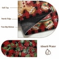 thumbnail image 6 of Round Rug 5Ft Washable Non-Slip, Gingerbread Christmas Circle Area Rugs for Living Room Bedroom, Xmas Balls Branches Red Buffalo Plaid Indoor Floor Mats Carpet Runner for Home Decor Aesthetic, 6 of 8