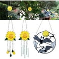 thumbnail image 5 of GRNSHTS Wind Chime - Sunflower Wind Chimes Metal Sun Catcher Window Windchimes Hanging Ornaments Home Outdoor Garden Decor, 9.84 x 18.5 inch, 5 of 11