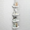 thumbnail image 2 of Bath Bliss 4 Tier Corner Shower Organizer in White, 2 of 4