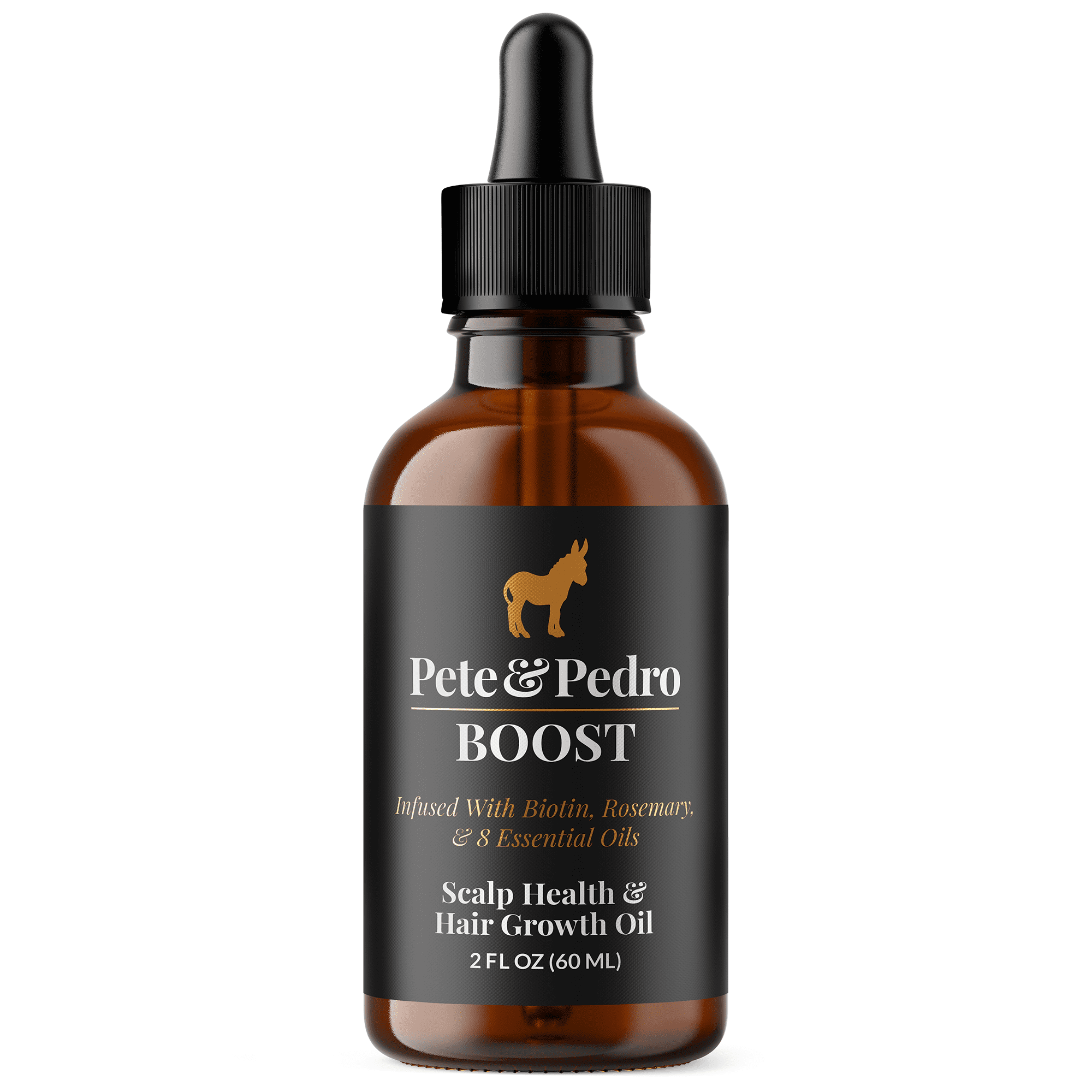 Pete & Pedro BOOST Hair & Beard Growth Strengthening Serum With Biotin & Rosemary, 2 oz