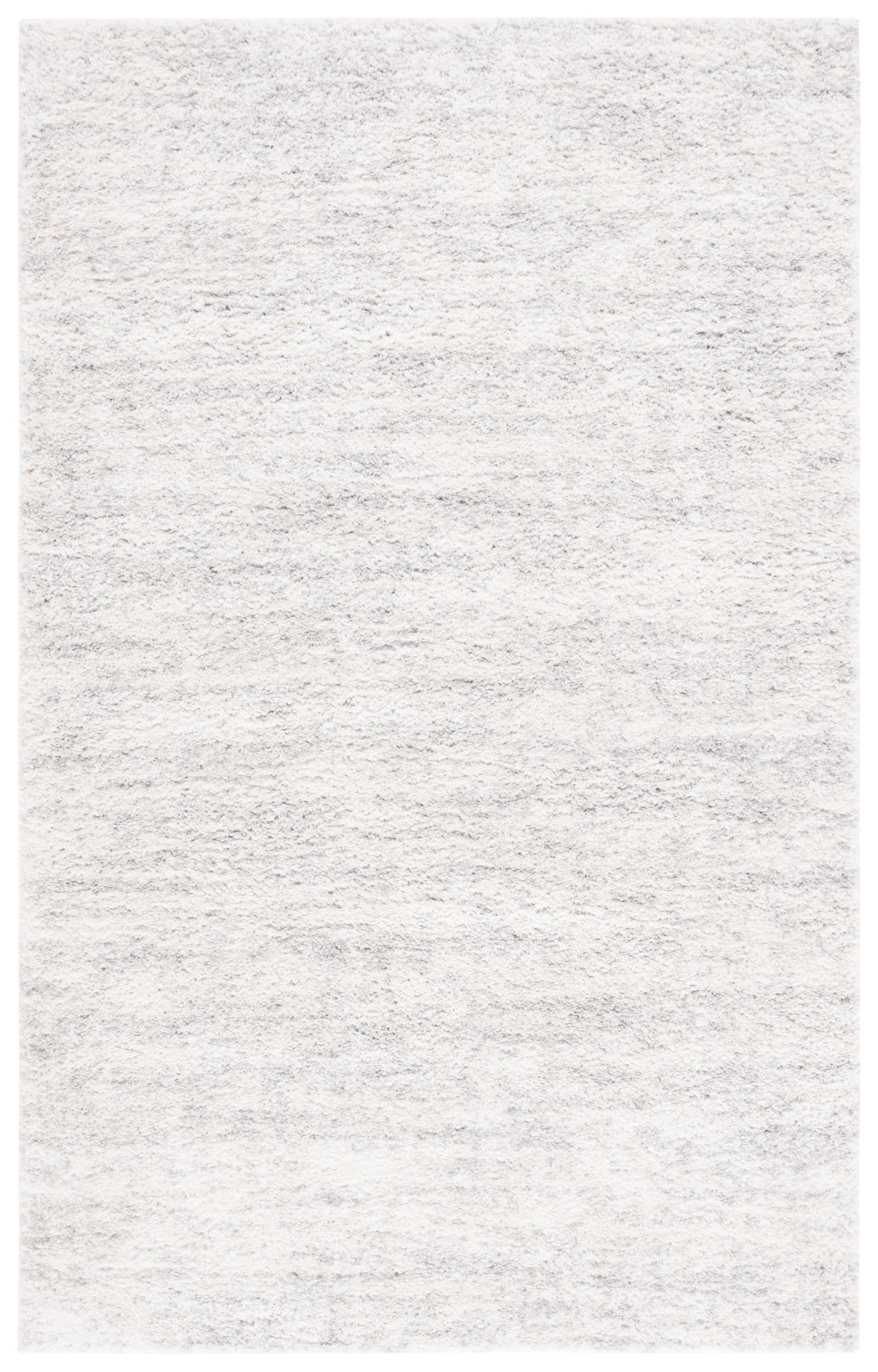 Safavieh Berber Torvald Abstract Polyester Shag Area Rug, Ivory/Light Gray, 6' x 9'