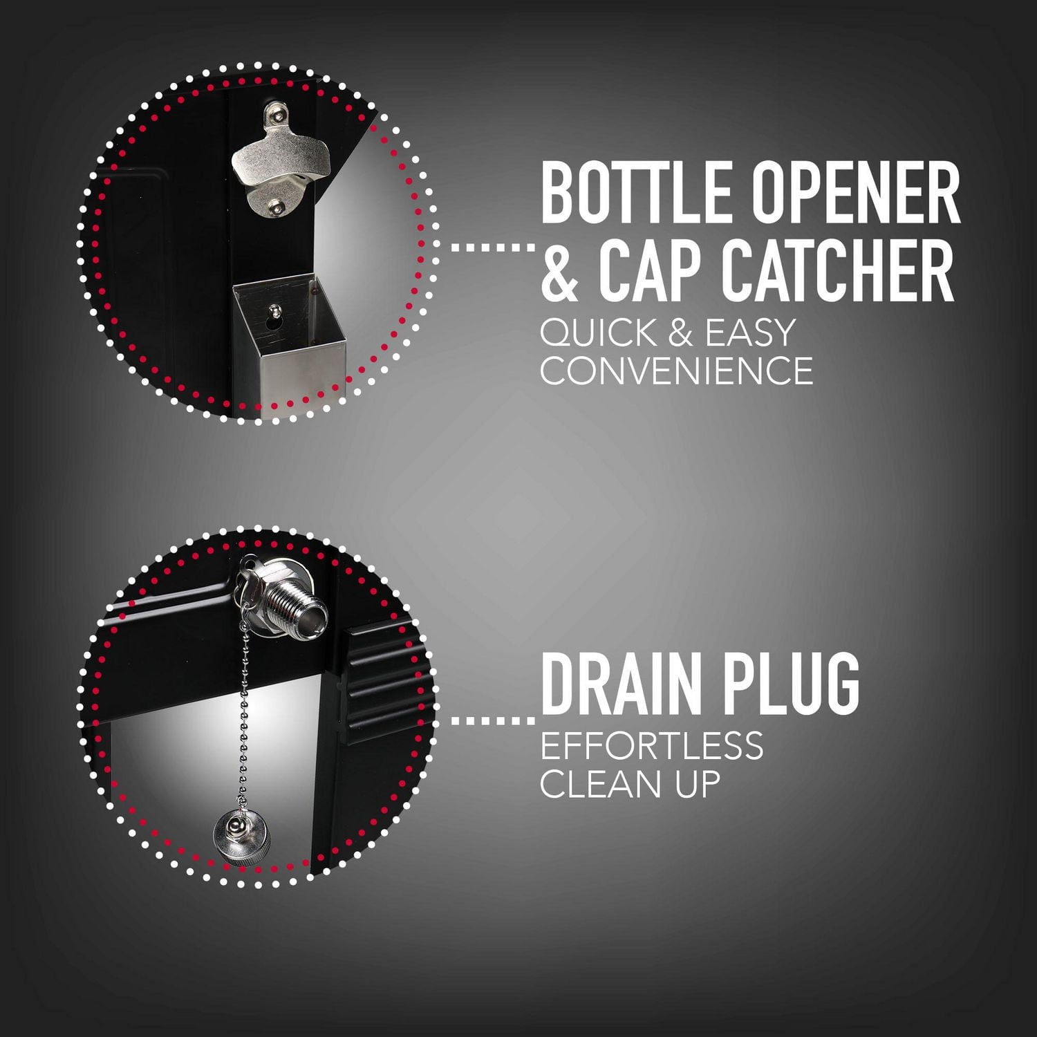 Permasteel Refroidisseur de Patio de Style Antique 80QT - Noir