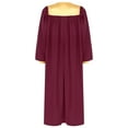 thumbnail image 4 of Raenseen Robe de Chorale Unisexe de Luxe à Col en V à Manches Longues Robe de Doctorat Costume de Juge Robe de Collation des Grades Bourgogne P, 4 of 7
