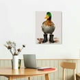 thumbnail image 3 of Nawypu  Mallard Duck Wearing Boots Portrait Canvas Wall Art,, 3 of 5