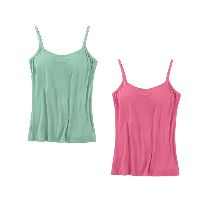 トップス Spaghetti Strap Padded Camisole M Lmnyox Women's Camisole Tops Soft Comfortable Spaghetti Strap Tank