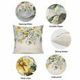 thumbnail image 6 of Green Eucalyptus Leaves Pillow Covers 16x16 Inch, Retro Rustic Botanical Floral Linen Pillowcase with Invisible Zipper, Decorative Throw Pillow Covers Cushion Case for Couch Sofa Bed Living Room, 6 of 9