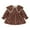Brown, variant on Toddler Girls Long Sleeve Floral Prints Lace Ruffles Dress Dance Party Dresses Clothes