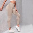 thumbnail image 4 of Sngxgn High Waisted Leggings for Women Soft Tummy Control Pants for Running Yoga Workout(Khaki,S), 4 of 8