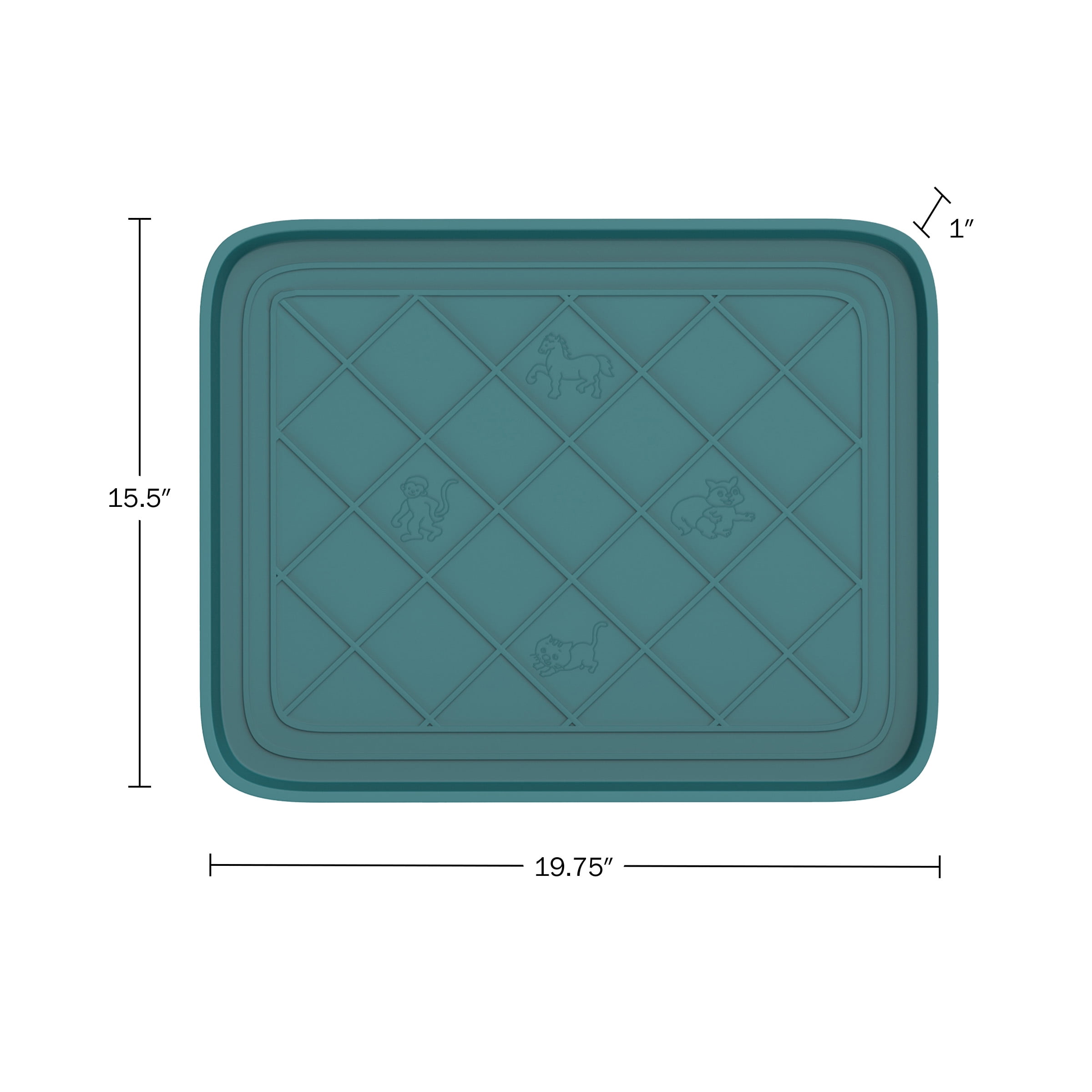 All Weather Boot Tray - Small Water Resistant Plastic Utility Shoe Mat for Indoor and Outdoor