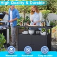thumbnail image 5 of Yacona Outdoor Grill Cart with Storage Cabinet, Movable Outdoor Kitchen Island with Brake Wheels, Grill Table for Kitchen Prep, 5 of 6