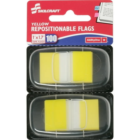 UPC: 0071503287632 | SKILCRAFT  NSN3152024  Repositionable Self-Stick Flags  100/Pack  Yellow